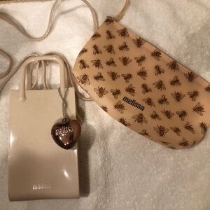 Melissa Cream and Pink Bee Print Accessory Set
